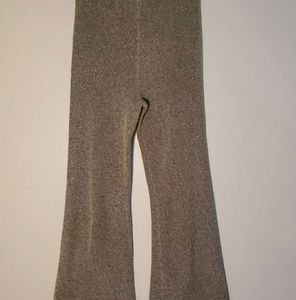 NWOT Anthropologie Current air Knit Loungewear Pants Black Tan L